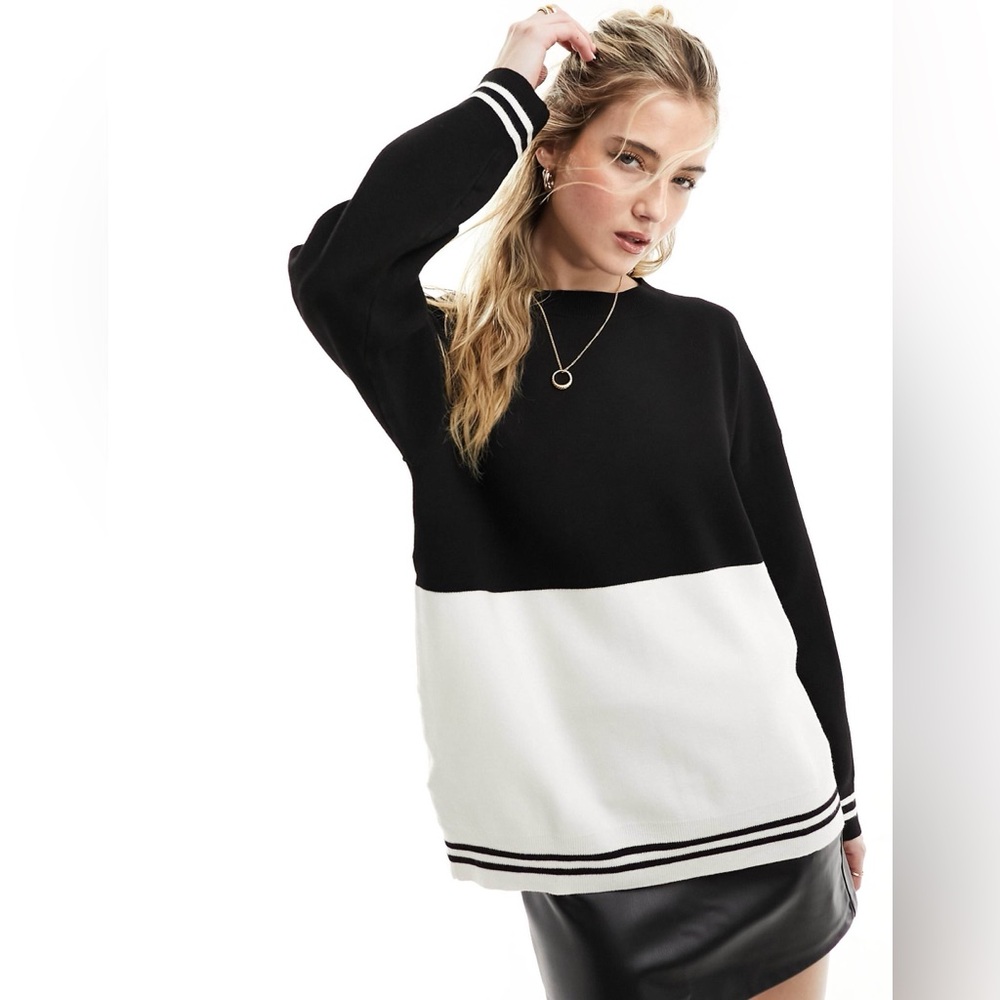 LAST CHANCE ! NWT MANGO BICOLOUR KNIT SWEATER!